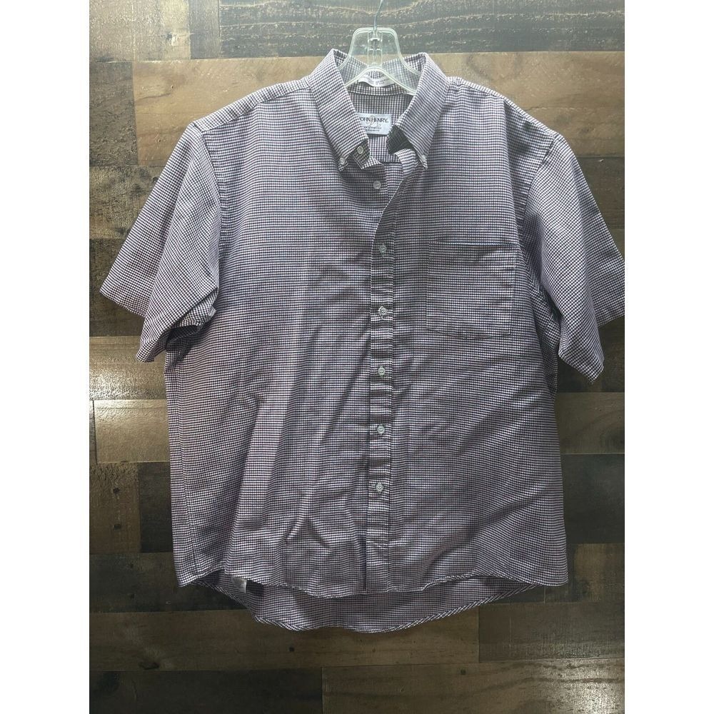 John Henry‎ Short Sleeve Button Up Neck Size 17